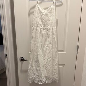 Elegant White Lace Dress